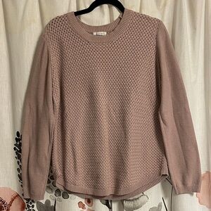 August Mist Mauve Knit Sweater Size Large